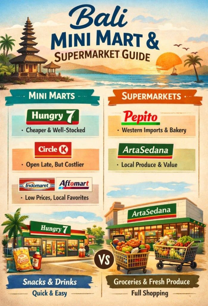 Bali Minimart and Supermarket Guide